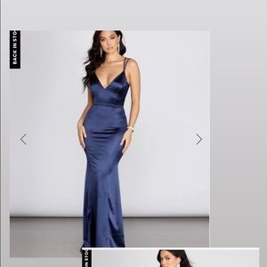 Navy Blue Prom Dress